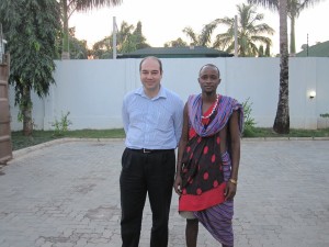 Sadi Evren SEKER with a masai