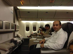 Sadi Evren SEKER flying on business class, Turkish airlines