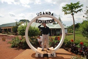 Sadi Evren SEKER at Equator point in Uganda